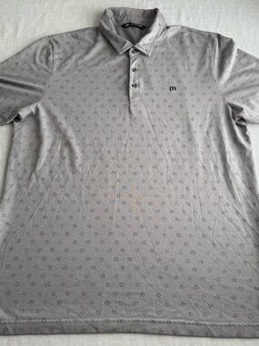 TravisMathew Gray Performance Golf Polo Shirt XL